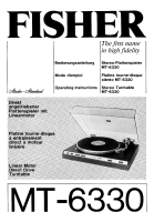 Fisher MT-6330 - Owners Manual